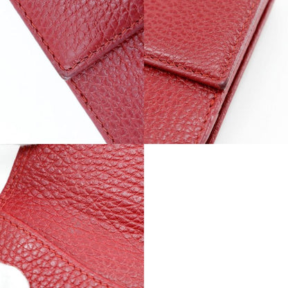 Gucci GG Marmont 456122 Leather Red Ladies Fold Wallet