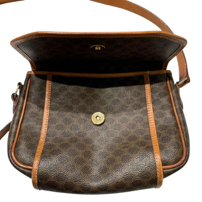 Celine - F 09 Vintage Macadam Shoulder Bag Women Brown FREE