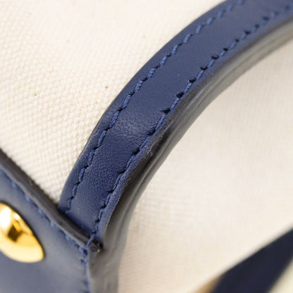 Fendi Peekaboo 2WAY Shoulder 8bn290 Canvas And Calf White/navy Blue Ladies