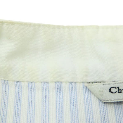 Christian Dior Dress Sleeveless L Cotton White Sac Blue Stripe Apparel Women