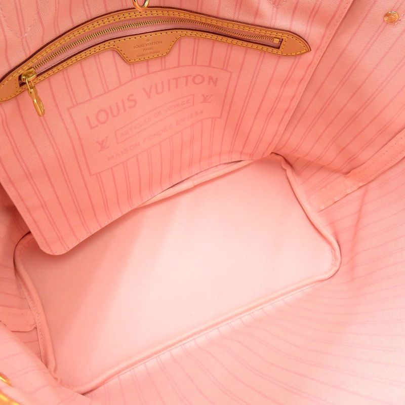 Louis Vuitton New Shape Neverfull MM Damier Azure Rose Ballerine N41605 Tote