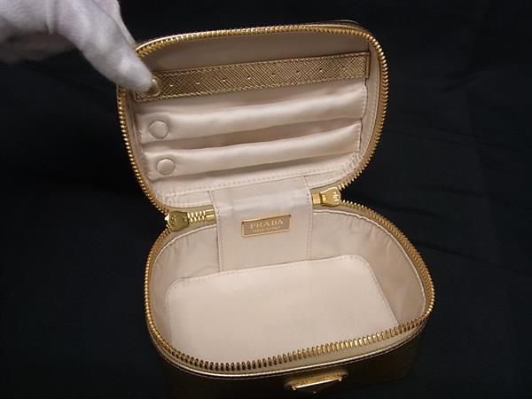Prada 1rm015 Saffiano Leather Accessory Case Jewelry Case Small