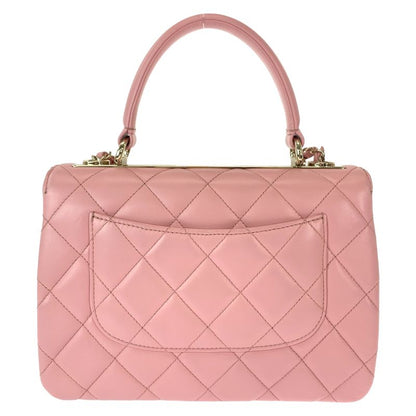 Chanel Matelasse Coco Mark Turnlock Logo Plate Pink Lamb Skin Chain Shoulder