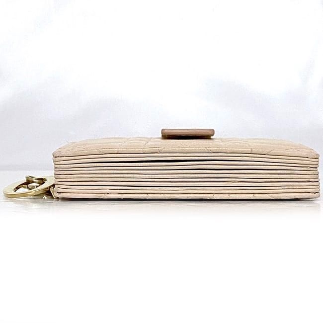 Christian Dior Card Case Beige Lady Dior Cannage