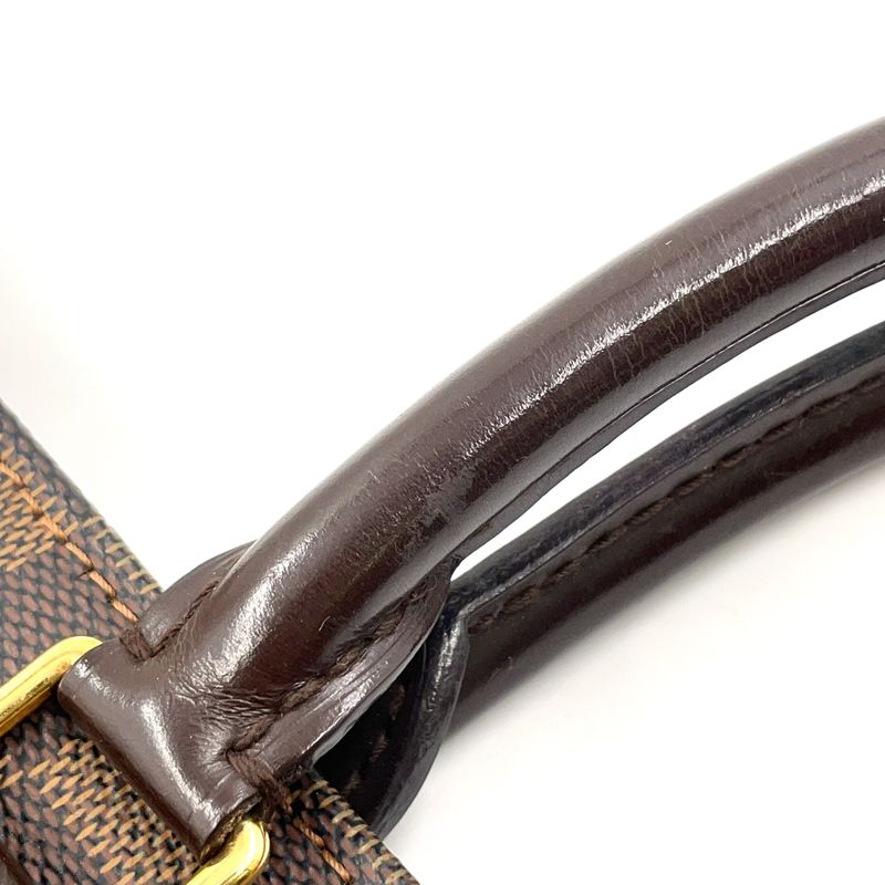 Louis Vuitton Sac Pla Damier Ebene Damier Ebene Leather × PVC Brown Tote Bag