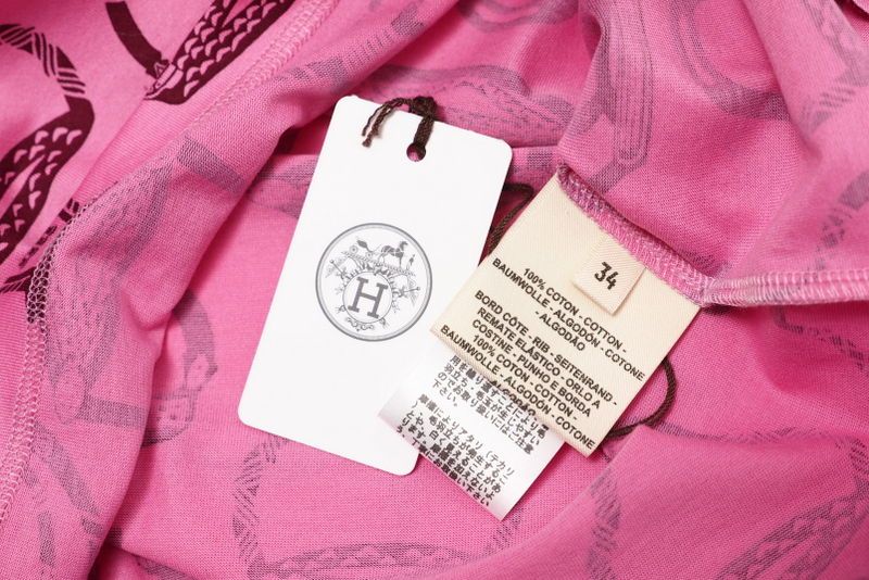 Hermes Cut And Sewn Size 34 Stirrup Illusion Short Sleeve T-shirt All Over Made