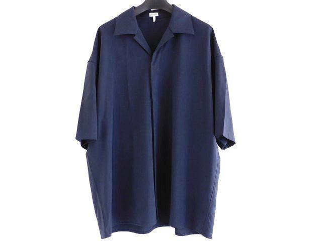 List Price: $150700 Loewe - Short Sleeve Shirt Men's Size 39 Dark Blue H526y05wd