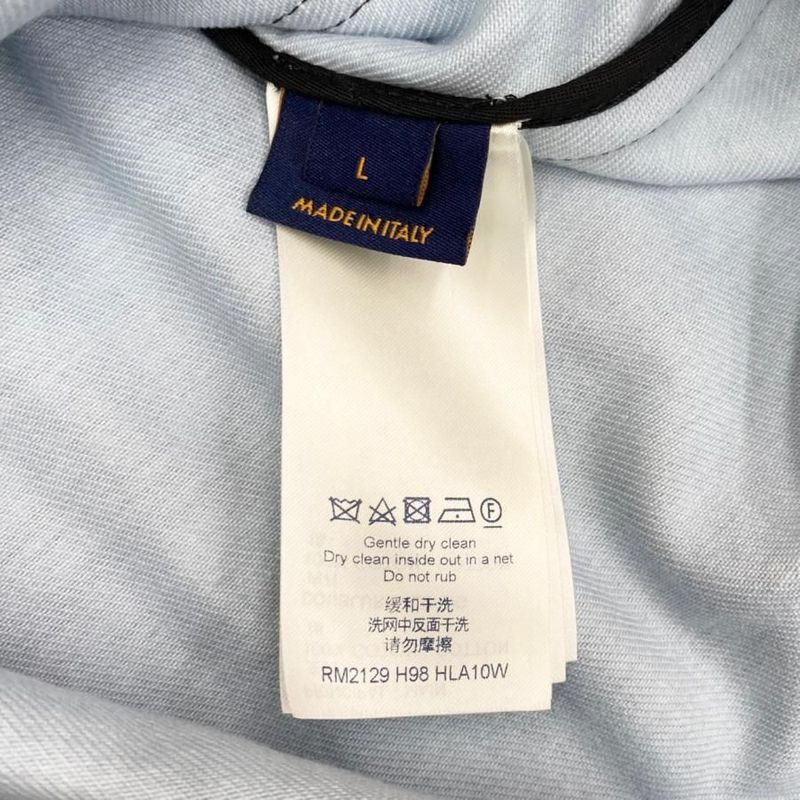 Louis Vuitton Jacket Monogram Tie Dye Denim Rm2129 H98 Hla10w Size L Black Blue