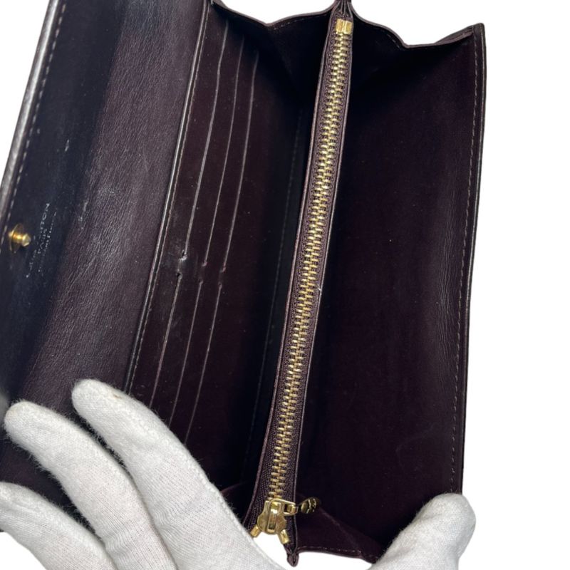 Louis Vuitton M93524 Vernis Portefeuille Sarah Long Wallet With Two-fold Zipper