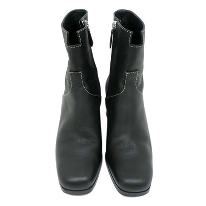 Hermes Flats 60 Black 38 Shorts Leather Women's Shoes Apparel