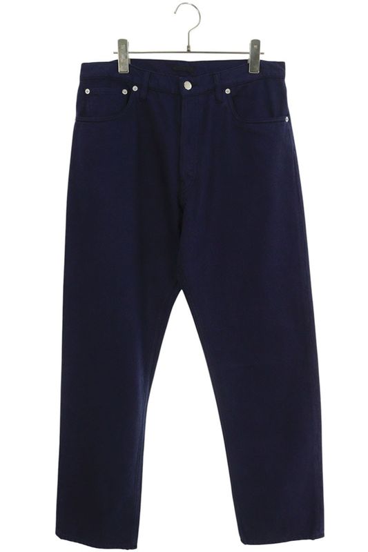 Prada Gep358 Back Triangle Plate Old Denim Pants Men's 32