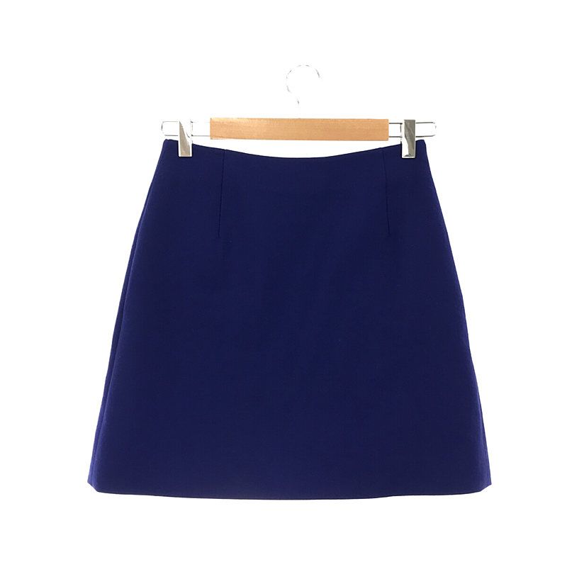 Christian DIOR - Wool Bijoux Button Skirt - 36 - Navy - Women's