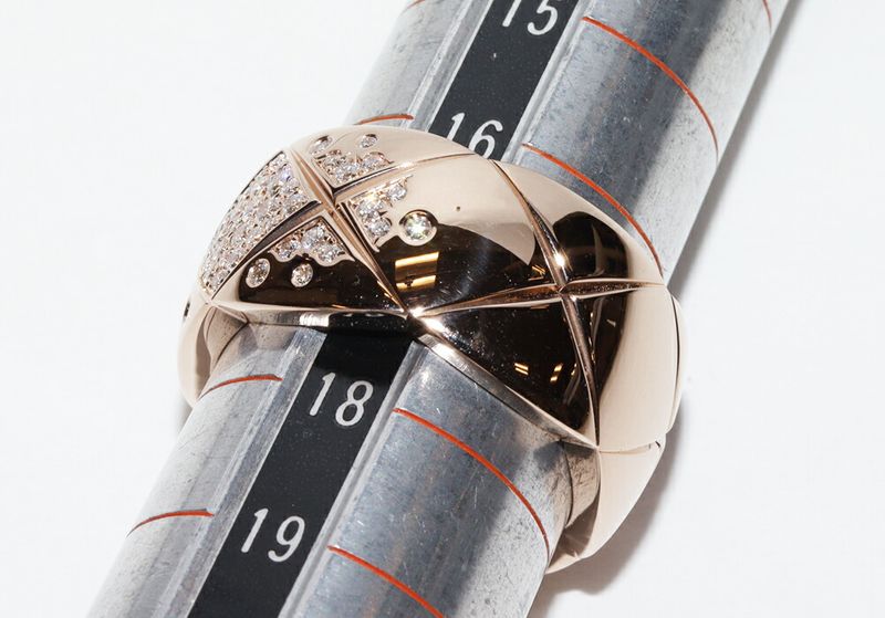Chanel 18K Beige Gold Ring With 53 Diamonds (approx 044ct) Coco Crush Collection