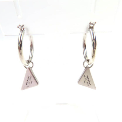 Prada 2jo750 Symbol Pendant Earrings Ag925 Current 2 Pieces Set Triangle Logo