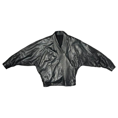 Gianni Versace 80's Vintage Kimono Leather Blouson 80's Vintage Kimono Leather
