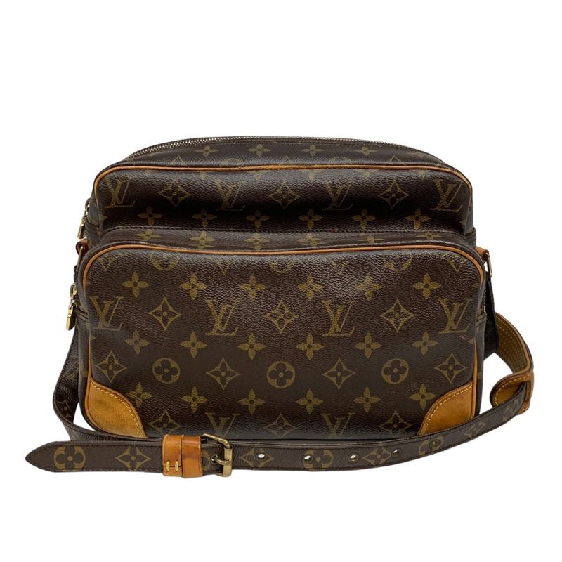 0879 Louis Vuitton Shoulder Bag Nile M45244 Monogram 2 Pockets Storage with Bag