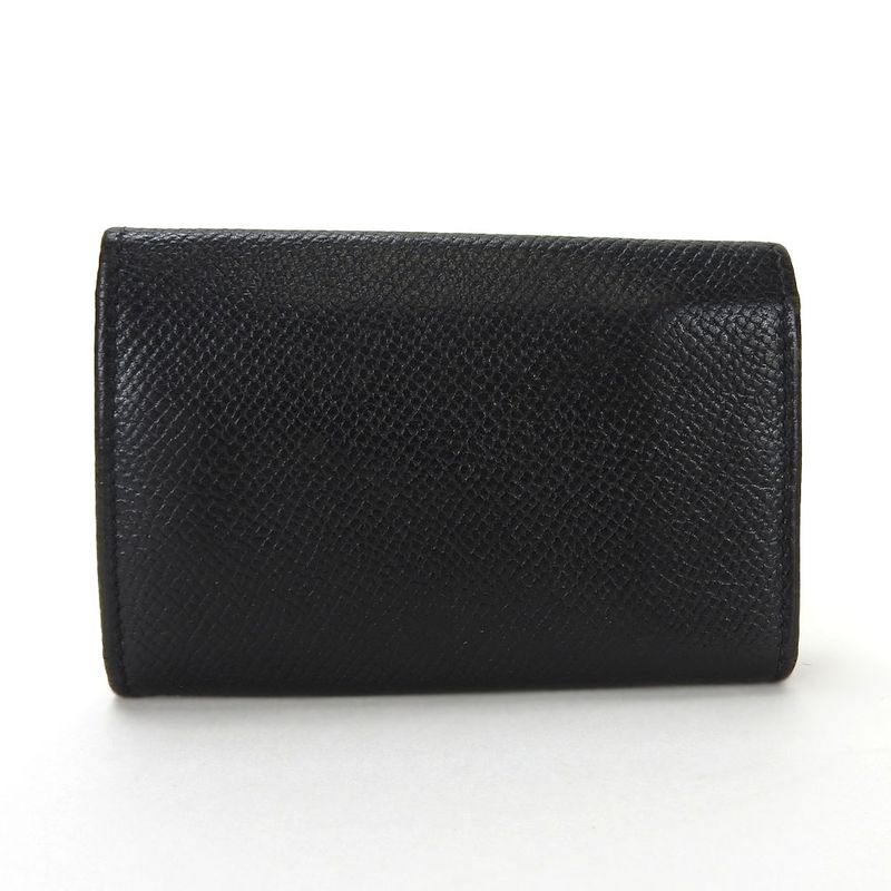 Bulgari Key Case Leather Black - 6 Rings Bvlgari