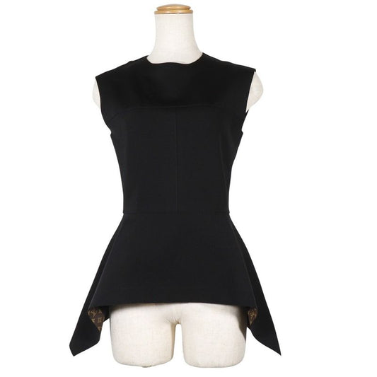Louis Vuitton Peplum Monogram 1a7vtn Nylon And Polyurethane Black Ladies Tank