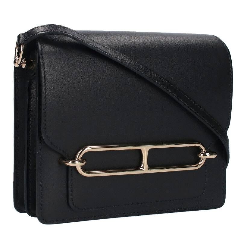 Hermes Lauris B Engraved Ghardware Leather Shoulder Bag Men's