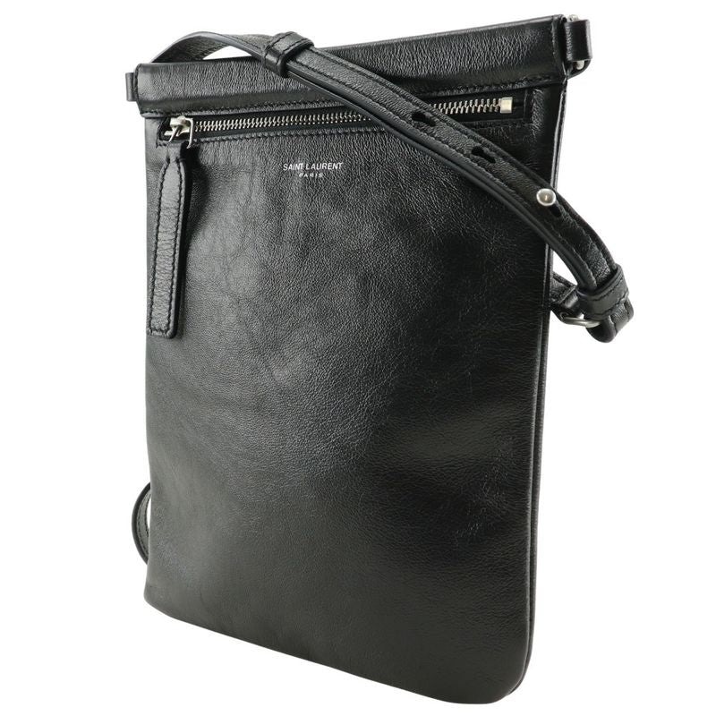 Saint Laurent Paris Sakosh 581697 1ge0e 1000 NERO Leather Black Unisex Shoulder