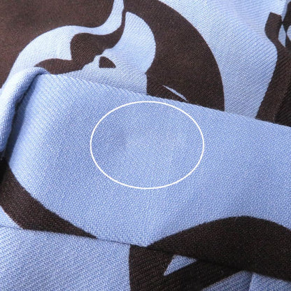 Louis Vuitton 22SS 100% Wool Monogram Flower Pleated Shorts Light Blue 38 Made