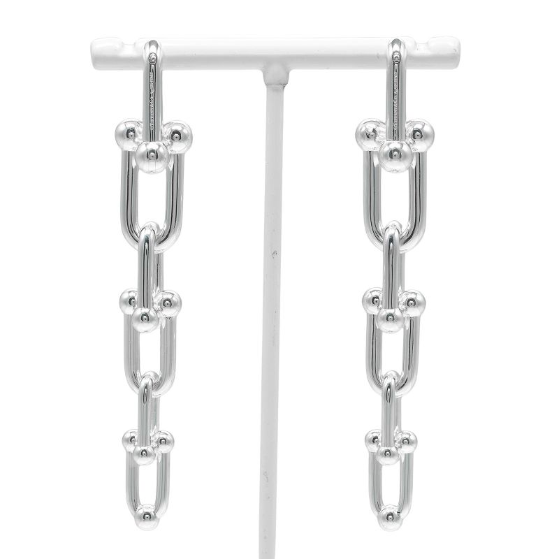 Tiffany & Co Hardware Graduated Links 925 Silver Ladies 22.3g Earrings