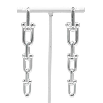 Tiffany & Co Hardware Graduated Links 925 Silver Ladies 22.3g Earrings