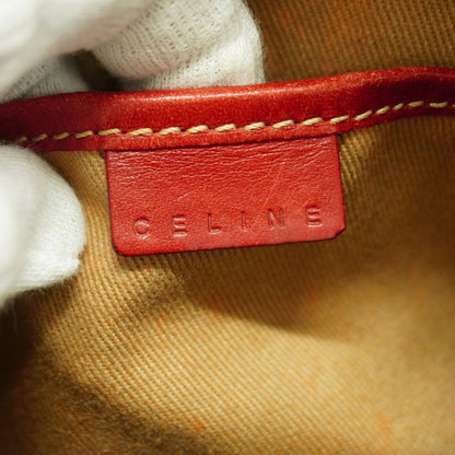 Celine Handbag Macadam PVC Beige Red Gold Hardware Women