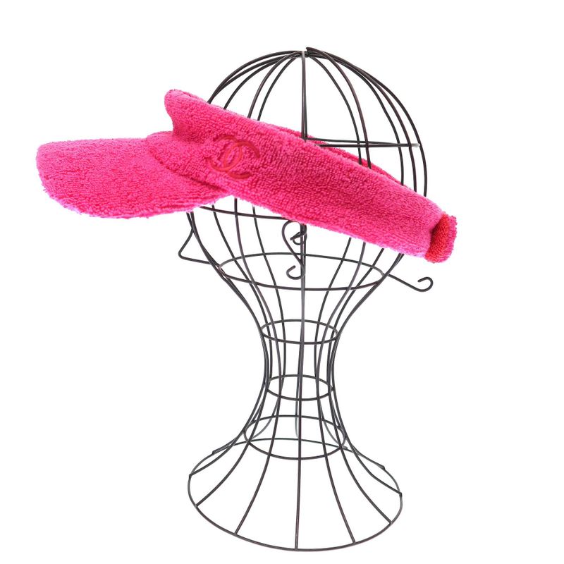 Chanel Pile Sun Visor Pink