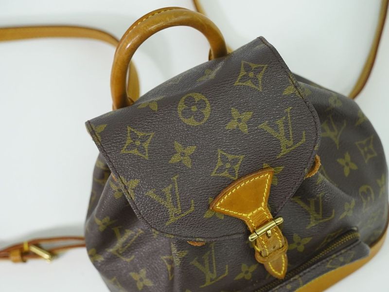 Authentic Louis Vuitton LV Mini Montsouris Monogram Backpack Sac Backpack Brown