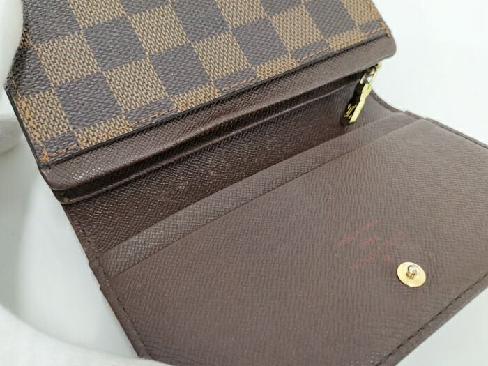 Louis Vuitton Porte Feuille Tresor Fold Wallet With L-shaped Zipper Damier