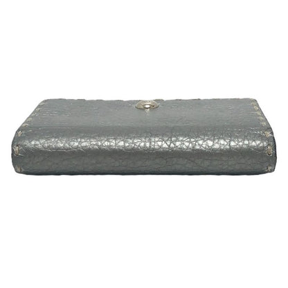 Fendi Card Case Selleria Leather Silver