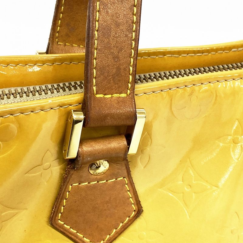 Louis Vuitton Tote Bag Vernis Houston M91004 Beige Women's