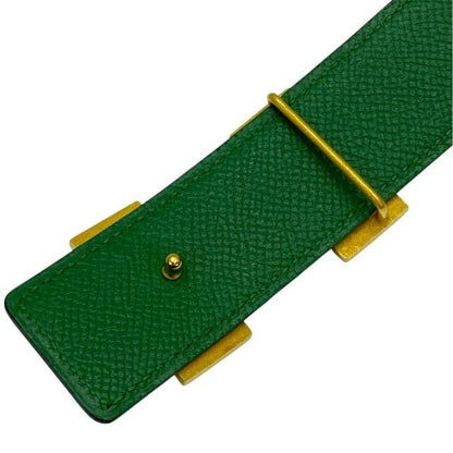 Hermes Constance Belt Accessories Small Leather Brown Green [size 70] Marked □A