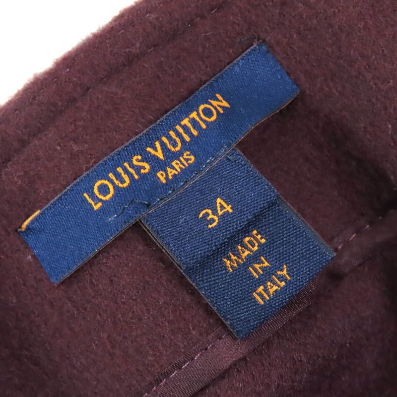Louis Vuitton 21AW 1a90z6 Monogram Martin Girl Wool Silk Logo Button Mini Skirt