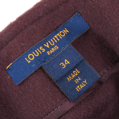 Louis Vuitton 21AW 1a90z6 Monogram Martin Girl Wool Silk Logo Button Mini Skirt
