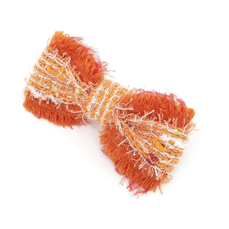 Chanel Valletta Tweed Orange A72446 Hair Ornament Hair Clip Accessories
