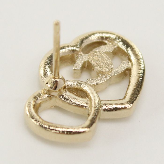 Chanel Heart Earrings 88000 Ch77769 Earrings Metal Heart Earrings Women