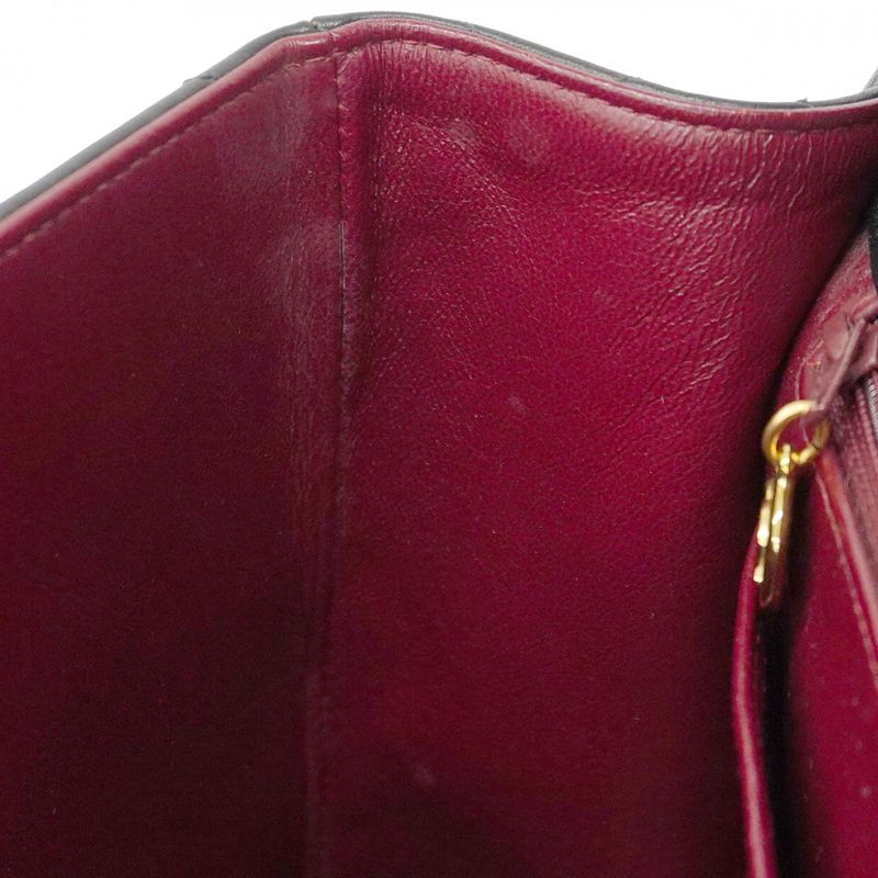 Chanel Shoulder Bag Deka Matelasse Lambskin Black Gold Hardware Women