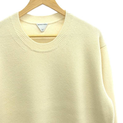 Bottega Veneta - Cashmere Blend Crew Neck Knitted Sweater - XL - Ivory - Women's