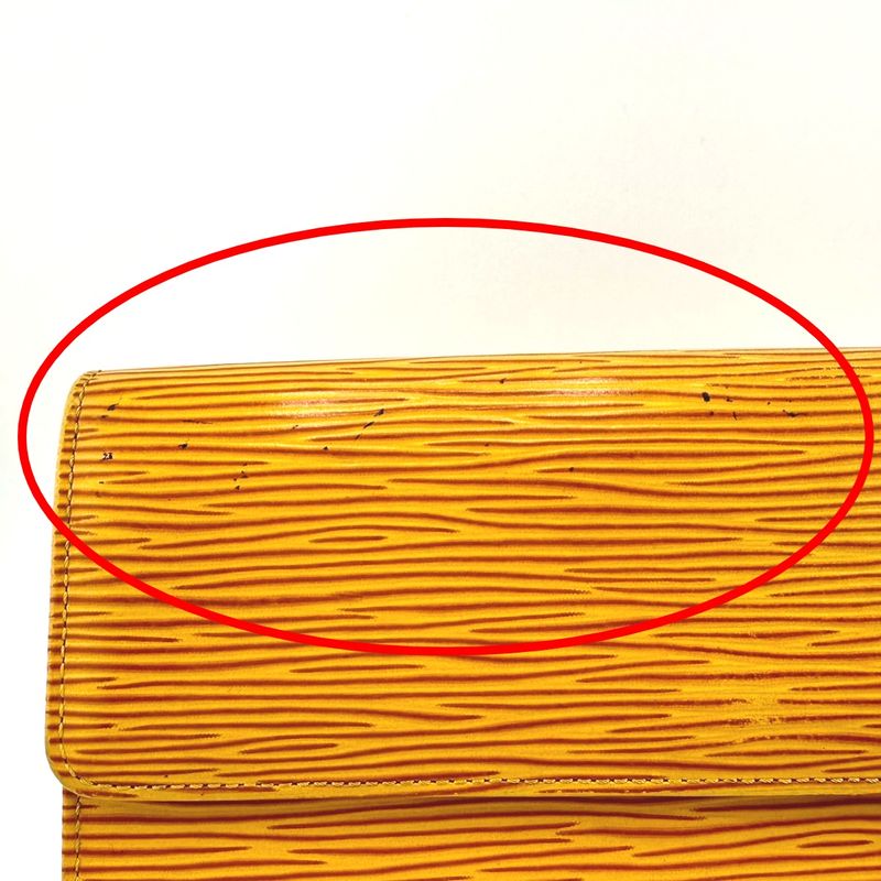 Louis Vuitton M63579 Epi Trifold Long Wallet Portmonnais Cles Di Long Wallet