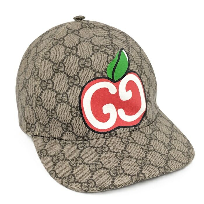Gucci Baseball Cap GG Supreme Canvas GG Apple Beige 628446