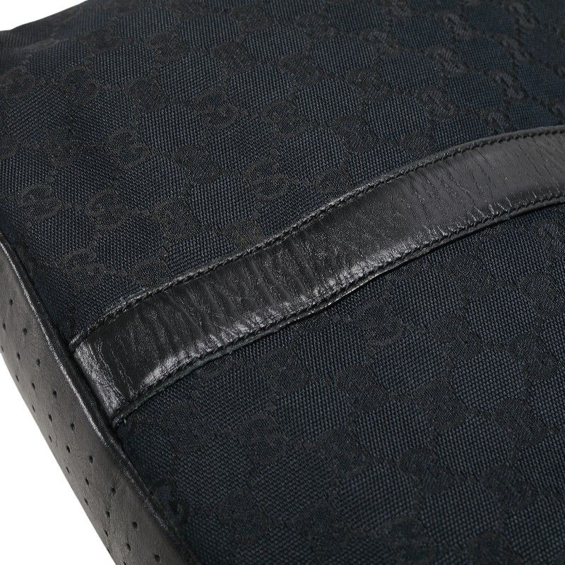 Gucci GG Canvas 153238 Navy Black Canvas Leather Women's Gucci