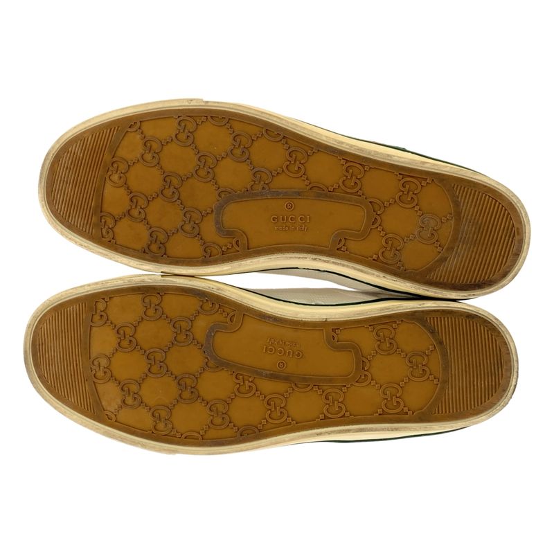 Gucci Sneakers - Canvas And Leather Sherry Line Sneakers - 23 - White - Women's