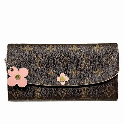 Louis Vuitton Monogram Portefeuille Emily Flower M64202 Long Wallet Bifold