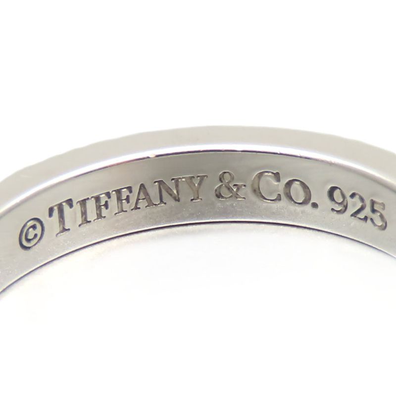 Tiffany & Co Ring - Ring Notes Narrow New York 925 Silver Approx 2.4g Silver