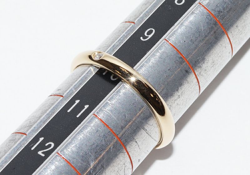 Cartier Ring 18K Yellow Gold Diamond 1P (001ct) Classic Wedding Ring 1895