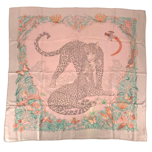 Hermes Scarf Carre 90 DIP DYE Jungle LOVE Jungle LOVE 100% Silk With Box