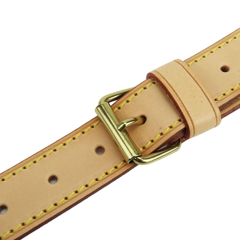 Louis Vuitton Shoulder Strap Nubuck Leather Beige Gold Hardware Accessories