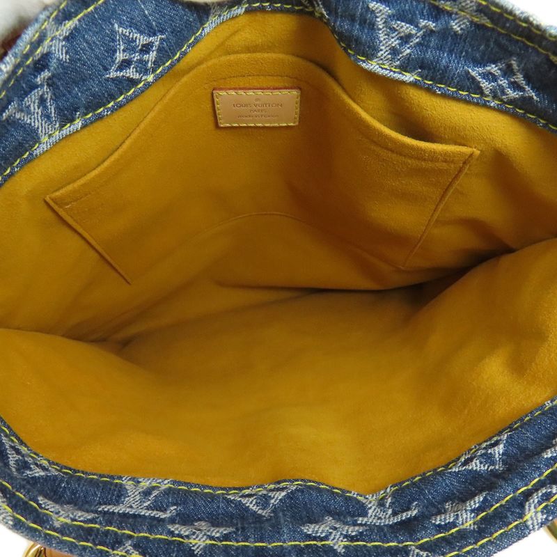 Louis Vuitton M95018 Flat Shopper Tote Bag Monogram Denim Women